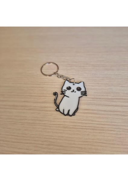 Sevimli Kedi Anahtarlık – Minimalist Tasarım, Dayanıklı ve Şık Aksesuar, Hediyelik Kedi Figürü fiyatları