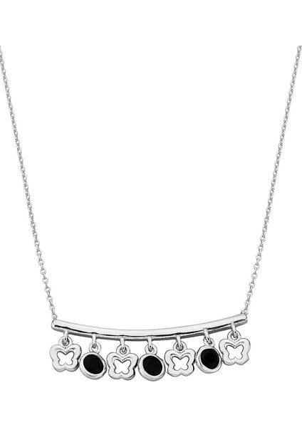 925 Ayar Gümüş Kelebek Figürlü Kolye - 23180901