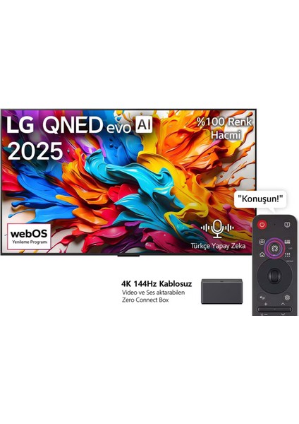 65QNED9MA6B 65'' 165 Ekran Uydu Alıcılı 4K Ultra HD webOS QNED TV
