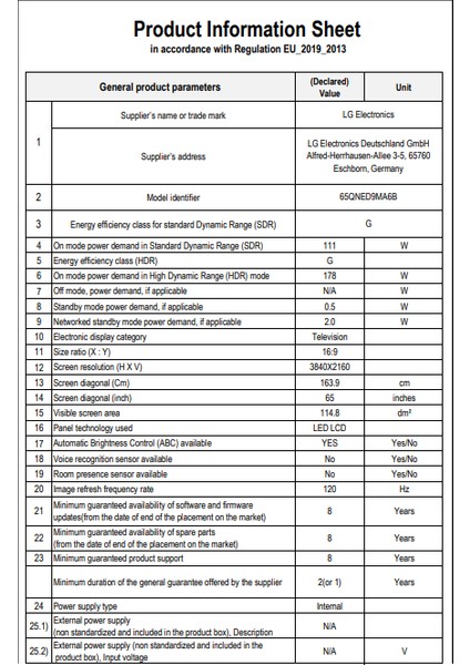 65QNED9MA6B 65'' 165 Ekran Uydu Alıcılı 4K Ultra HD webOS QNED TV