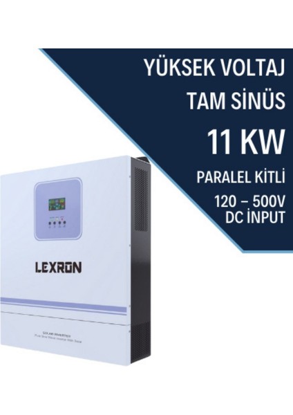 Lexron 11KW Akıllı Inverter 90-500V Hv 2X80A Mppt