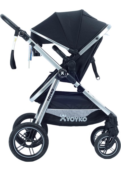 Luxury I-Size Travel Sistem Bebek Arabası 3 In 1 Siyah Silver
