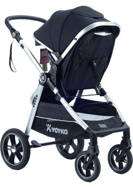 Luxury I-Size Travel Sistem Bebek Arabası 3 In 1 Siyah Silver