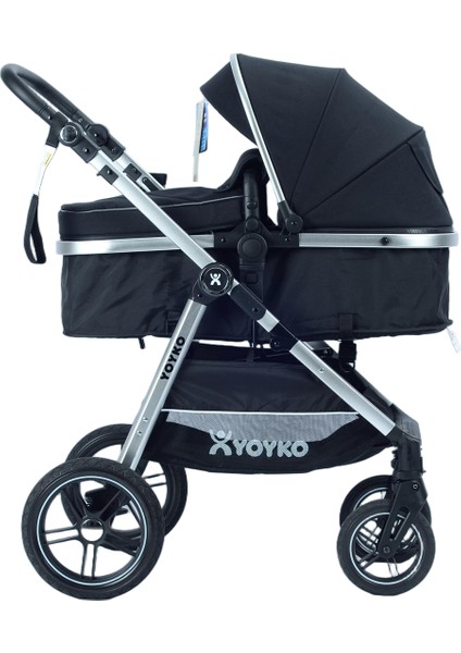 Luxury I-Size Travel Sistem Bebek Arabası 3 In 1 Siyah Silver