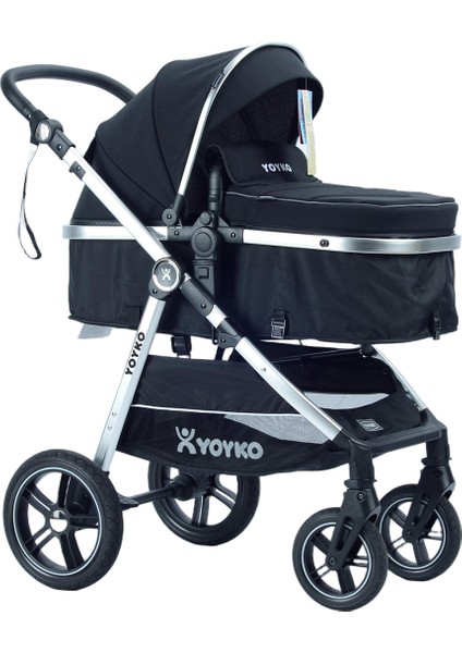 Luxury I-Size Travel Sistem Bebek Arabası 3 In 1 Siyah Silver