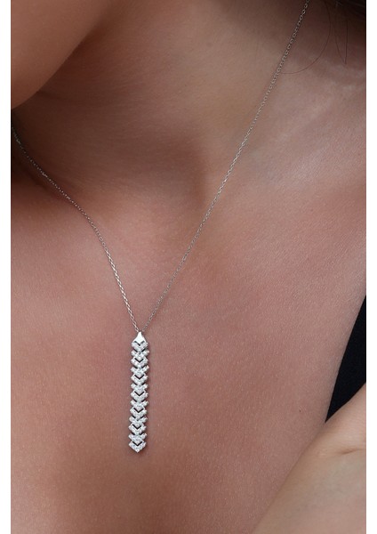 925 Ayar Gümüş V Çavuş Model Su Yolu Kolye - 23183000