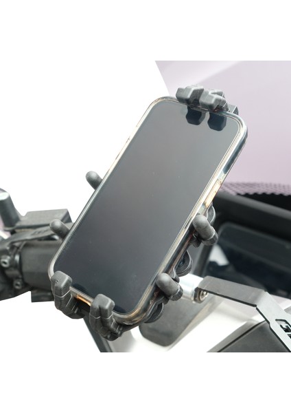 TTR06 Universal Gidon Bağlantılı Titreşim Modüllü Telefon Tutucu Siyah-Beyaz modelleri