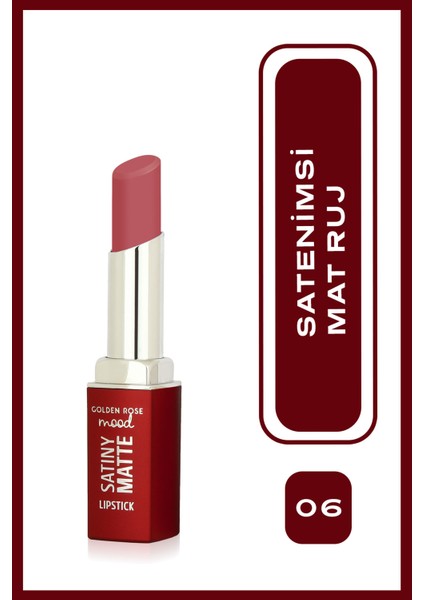 Mood Satiny Mat Ruj No:06 Peach Amber