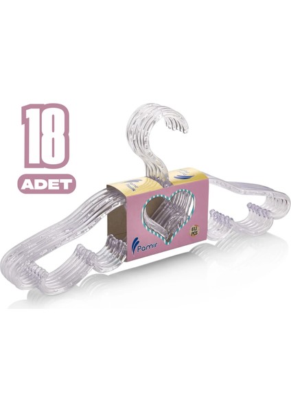 18 Adet Melek Kristal Askı Elbise Askısı