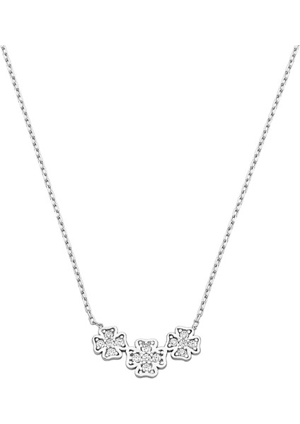 925 Ayar Gümüş Minimal Yoncalar Kolye - 23178501 fiyatları