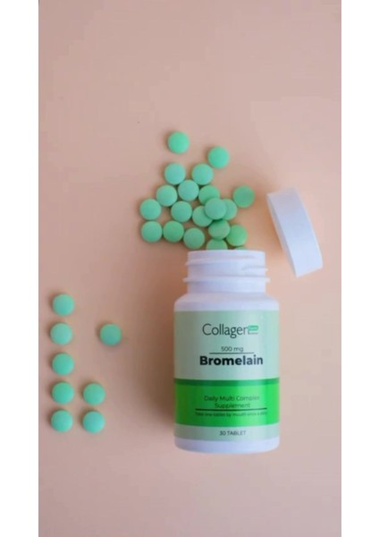 Bromelain 500 Mg Takviye Edici Gıda 30 Tablet