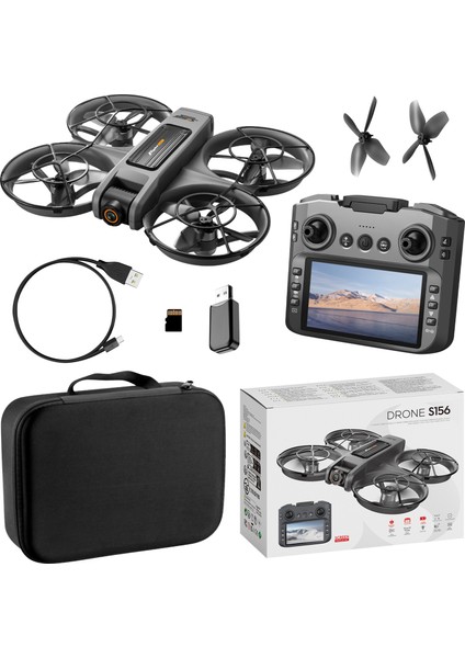 Noe - Drone Gps LCD Kumanda Ekranlı Pervane Korumalıklı Çarpışma Sensörlü (Otomatik Geri Dönüş)