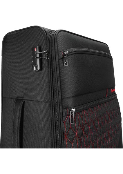 Valiz Büyük Boy WX-3001 Model Vita Serisi Büyük Boy Siyah Kumaş Valiz modelleri