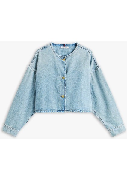 Lex Kısa Denim Kadın Ceket WW0WW467401A4 fırsatları