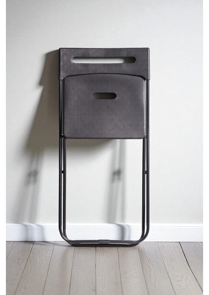 Safran Katlanabilir Metal Gövdeli Sandalye Katlanır Mutfak Bahçe Kamp Sandalyesi Siyah 1 Adet fiyatları