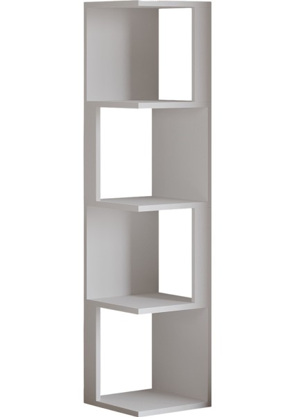 Herry Köşe Kitaplık – Dekoratif Raf Ünitesi, Modern Kütüphane, Beyaz modelleri