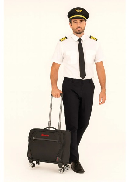 Çanta Valiz Pilot Boy WX-3001 Model Vita Serisi Pilot Boy Siyah Kumaş Kabin Boy Valiz