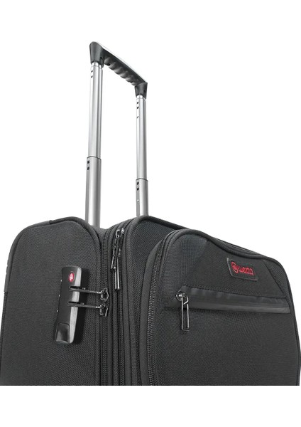 Çanta Valiz Pilot Boy WX-3001 Model Vita Serisi Pilot Boy Siyah Kumaş Kabin Boy Valiz modelleri