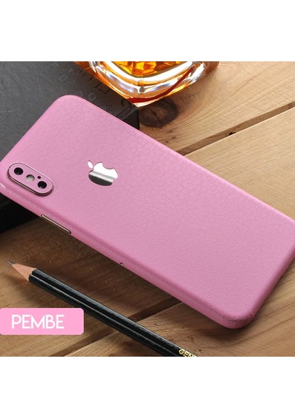 Iphone Xs Max 6.5 Deri Dokulu Arka Yan Kaplama STICKER-(1903) - VB1212-3456 modelleri