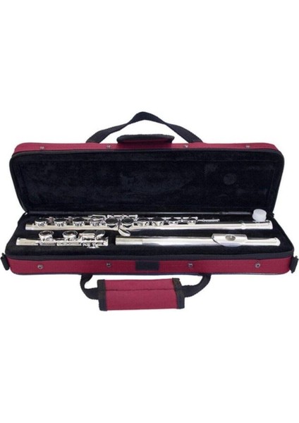 110S E-Machine Silver Plated Italyan Pad Yanflüt Taşıma Çantası+Temizleme Çubuğu+Temizlik Bezi