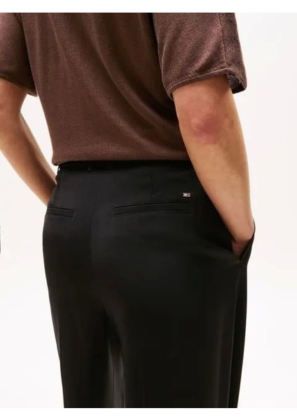 Viskon Twill Rahat Kesim Düz Paça Kadın Pantolon WW0WW46749BDS fırsatları