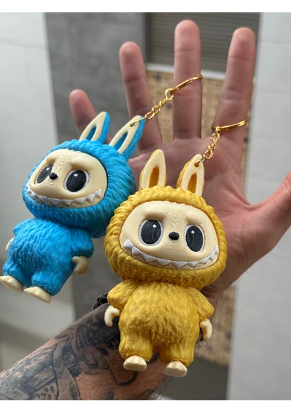 Labubu 2'li Figür Oyuncak / 14CM Labubu Figürü Charm Şeklinde Asılabilir Oyuncak /taraftar Renkelri modelleri