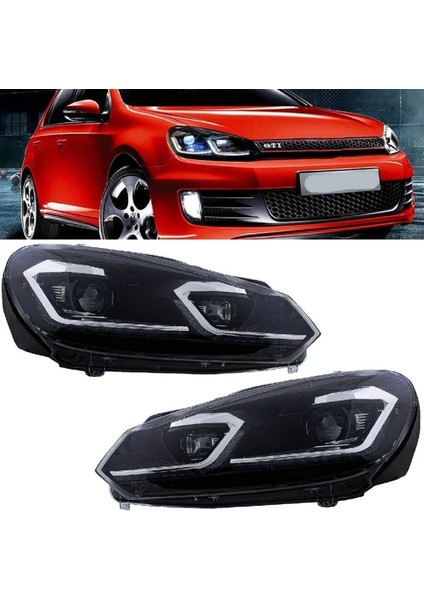 Volksvagen Golf 6 09.12 Krom 7.5 Dizayn J Ledli Ön Far