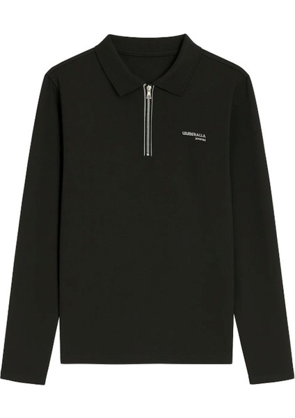 5W ml Kostıc 5pr Siyah Uzun Kol Polo Erkek T-Shirt 15ITL805