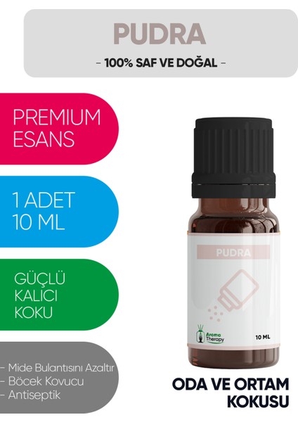 Pudra Esansiyel Koku Yağı Buhardanlık Yağı Difüzör Esansı Hobi Esans Ortam Oda Kokusu 10 ml