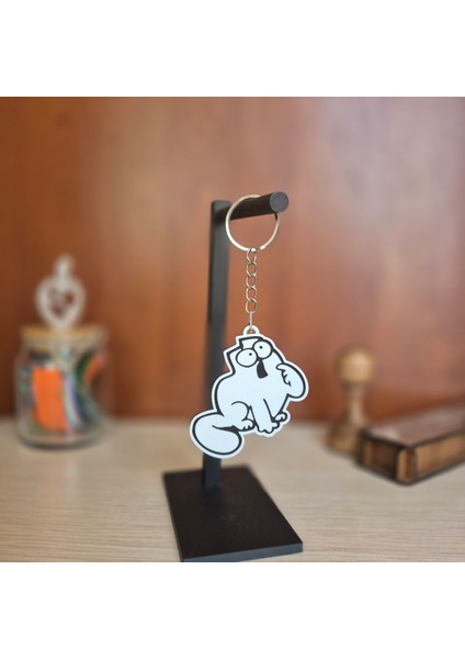 Sevimli Karikatür Kedi Anahtarlık – Dayanıklı, Şık ve Eğlenceli Tasarım