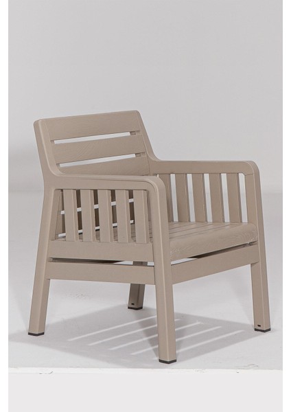 Lara Kahverengi Polipropilen UV Katkılı Bahçe ve Balkon Oturma Takımı – Güneş Işınlarına Dayanıklı Dış Mekan Mobilyası