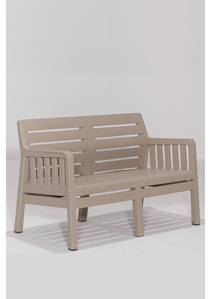 Lara Kahverengi Polipropilen UV Katkılı Bahçe ve Balkon Oturma Takımı – Güneş Işınlarına Dayanıklı Dış Mekan Mobilyası