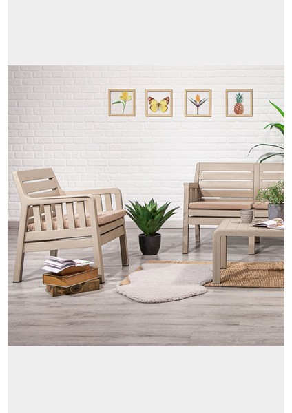 Lara Antrasit Bahçe, Balkon ve Teras Oturma Takımı – UV Korumalı Dayanıklı Polipropilen, Şık ve Modern Tasarım modelleri