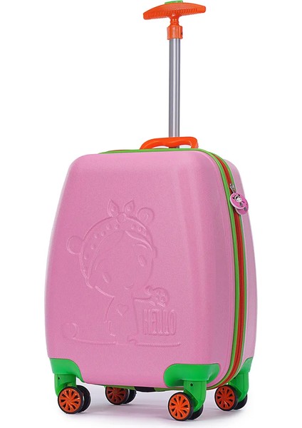WX-410 Pembe Kız Çocuk Valiz 55 cm 2 kg ABS Malzeme fiyatları