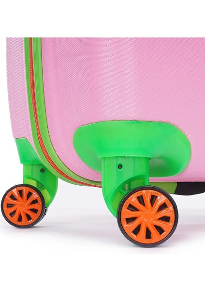 WX-410 Pembe Kız Çocuk Valiz 55 cm 2 kg ABS Malzeme indirimleri
