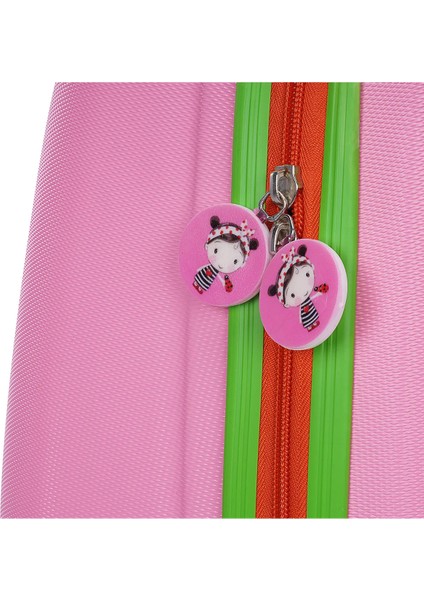 WX-410 Pembe Kız Çocuk Valiz 55 cm 2 kg ABS Malzeme