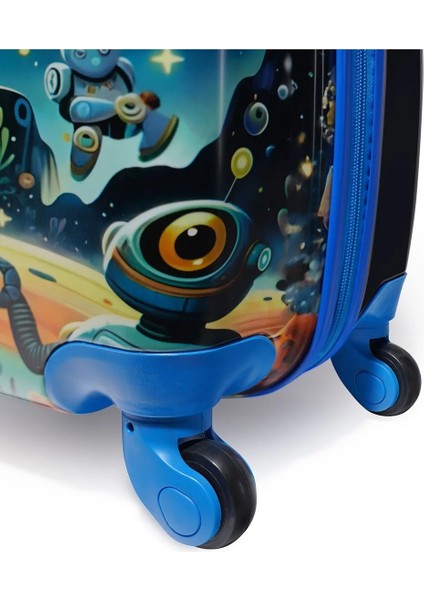 Valiz Çocuk Valiz WX-420 Astronot Baskılı Çocuk Valiz