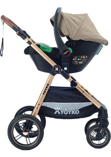 Luxury I-Size Travel Sistem Bebek Arabası 3 In 1 Coffee Rose fiyatları