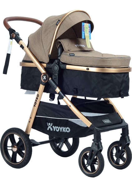 Luxury I-Size Travel Sistem Bebek Arabası 3 In 1 Coffee Rose fırsatları