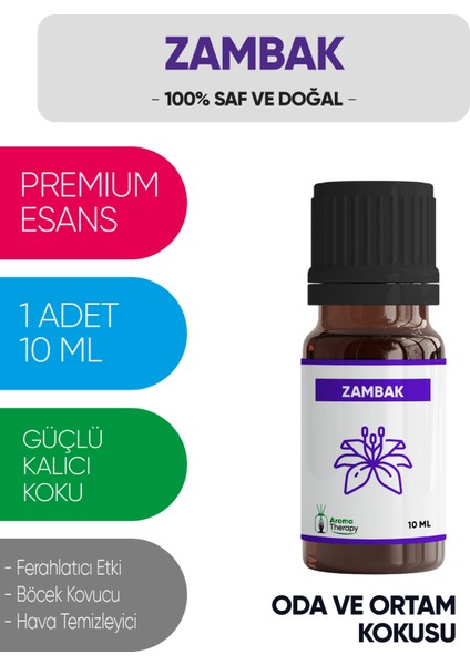 Zambak Esansiyel Koku Yağı Buhardanlık Yağı Difüzör Esansı Hobi Esans Ortam Oda Kokusu 10 ml