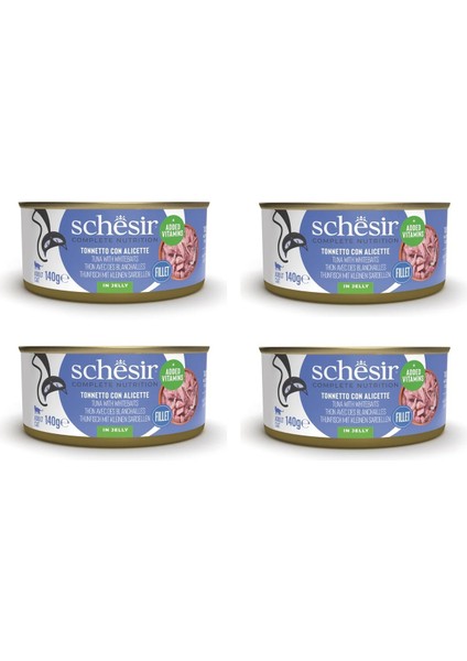 Ton ve Ringa Balıklı Tam ve Dengeli Kedi Konserve Jöleli 140 Gr. x 4 Adet