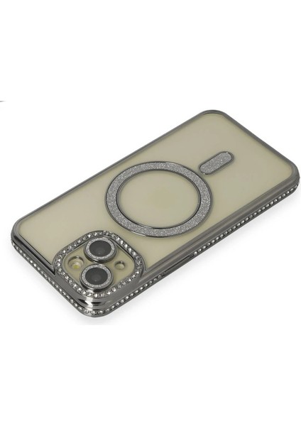 iPhone 15 Kılıf Joke Simli Magneticsafe Kılıf - Gri - VB3099-4481 fiyatları