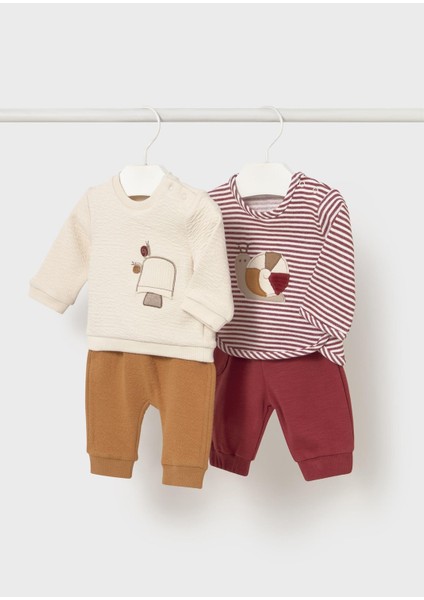 Newborn Erkek Bebek Örme Set 4 Parçalı