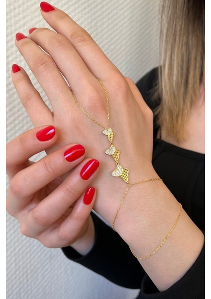 18K Altın Kaplamalı 925 Ayar Gümüş Kelebekler Şahmeran - 45100004 modelleri