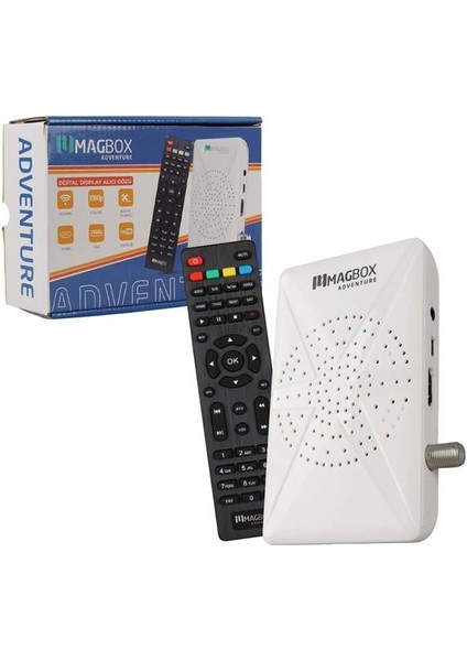 Magbox Adventure Full Hd Uydu Alıcısı 4000 Kanal Tkgs / Youtube / USB Destekli (Uzatma Display Gözlü)