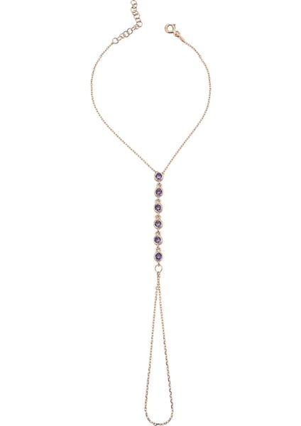 925 Ayar Gümüş Mor Taşlı Rose Su Yolu Şahmeran - 45099201 fiyatları