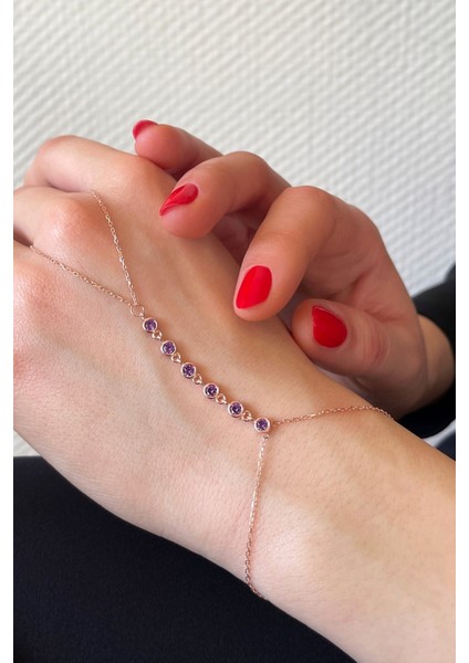 925 Ayar Gümüş Mor Taşlı Rose Su Yolu Şahmeran - 45099201 modelleri