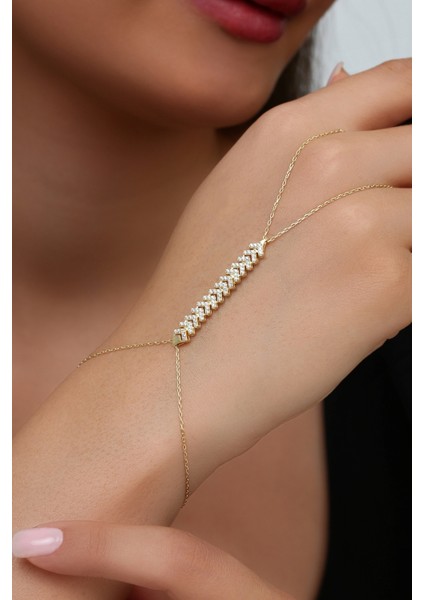 18K Altın Kaplamalı 925 Ayar Gümüş V Çavuş Model Su Yolu Şahmeran - 45103602 modelleri