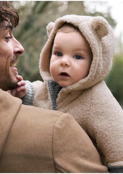Newborn Erkek Bebek Çift Taraflı Kaban