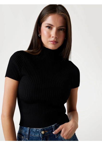 Jayla Kadın Siyah Triko W5YR04Z0040-JBLK fırsatları